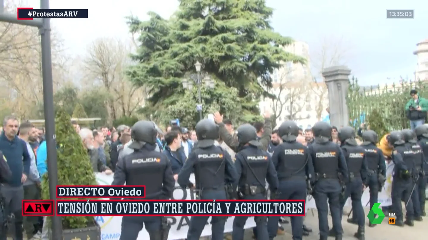 Protestas de los agricultores en Oviedo Protestas de los agricultores en Oviedo