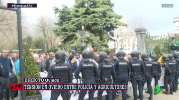 Protestas de los agricultores en Oviedo