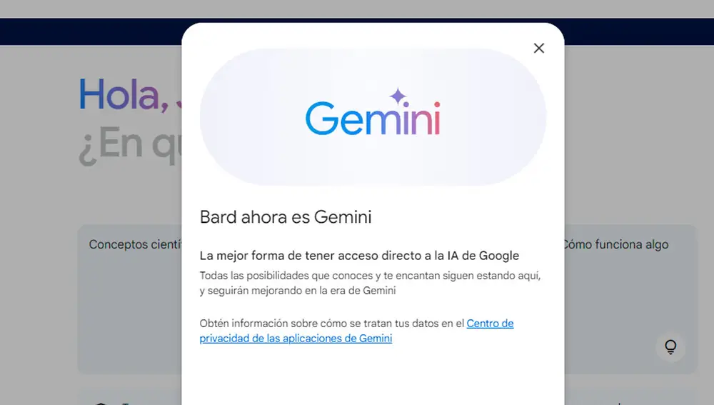 El nuevo chatbot Gemini