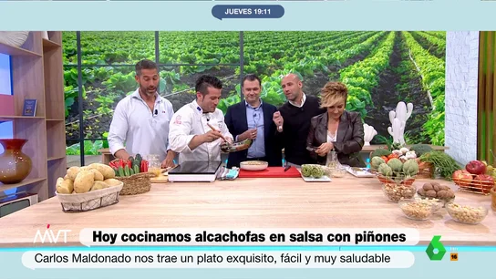 Alcachofas en salsa con piñones: la exquisita y sencilla receta del chef Carlos Maldonado Alcachofas en salsa con piñones: la exquisita y sencilla receta del chef Carlos Maldonado