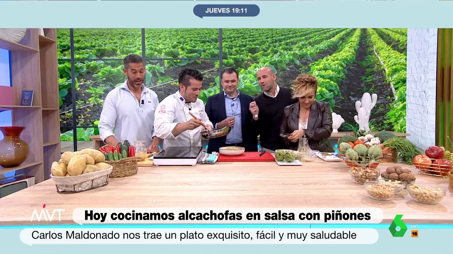 Alcachofas en salsa con piñones: la exquisita y sencilla receta del chef Carlos Maldonado Alcachofas en salsa con piñones: la exquisita y sencilla receta del chef Carlos Maldonado