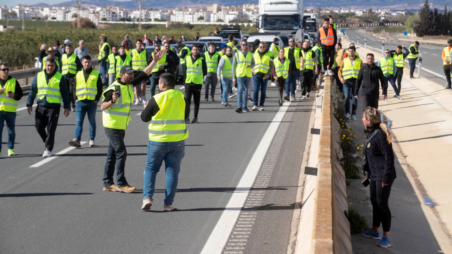 Agricultores del campo de Cartagena integrantes de la Plataforma 6F