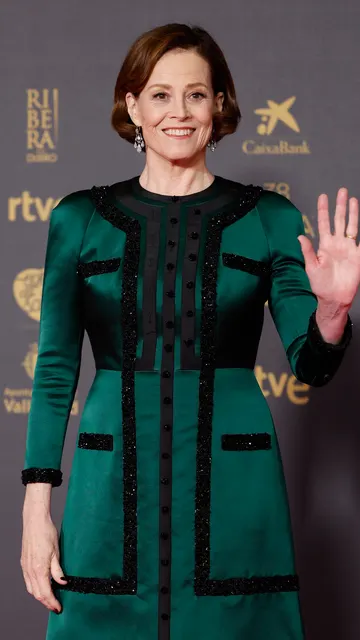 La actriz Sigourney Weaver, Goya Internacional 2024, apuesta por el verde