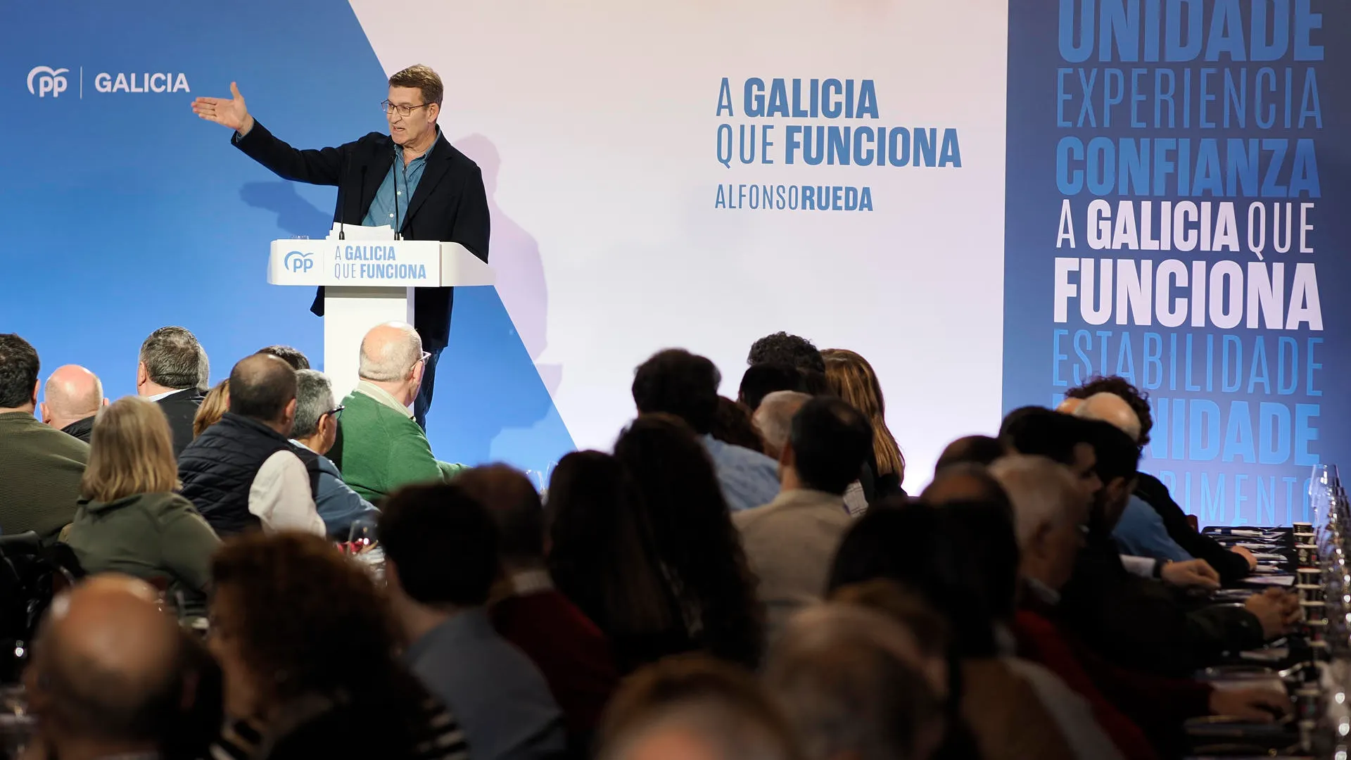 Feijóo en un acto del PP