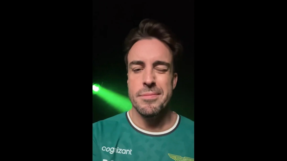 Fernando Alonso y su guiño a la cámara