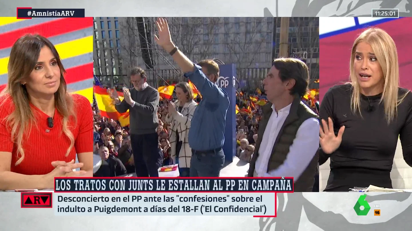 ARV Afra Blanco, contundente: "Parece que Feijóo está secuestrado por Puigdemont; habla cuando Puigdemont dice que va a contar todo" ARV Afra Blanco, contundente: "Parece que Feijóo está secuestrado por Puigdemont; habla cuando Puigdemont dice que va a contar todo"