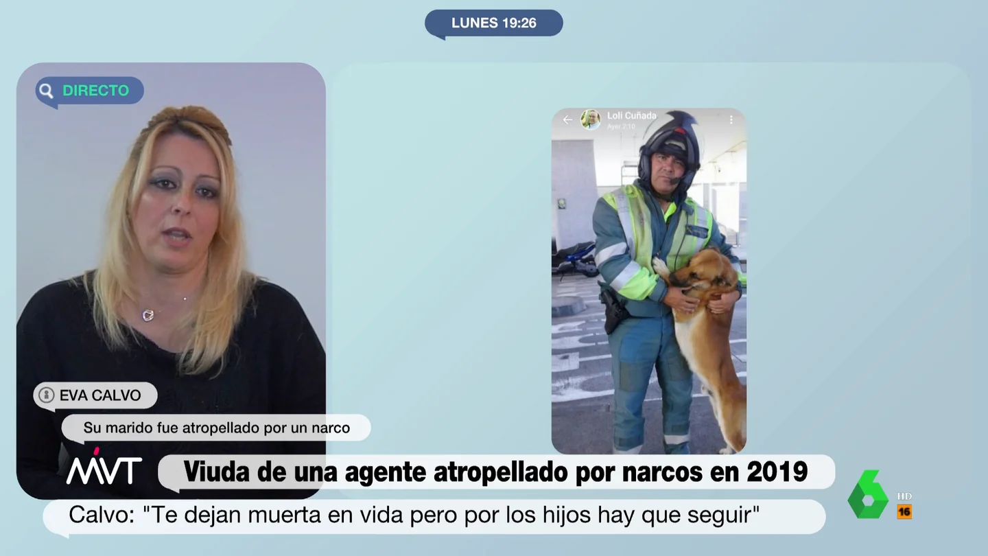 El testimonio de Eva, viuda de un guardia civil atropellado por un narco: "Te deja muerta en vida" El testimonio de Eva, viuda de un guardia civil atropellado por un narco: "Te deja muerta en vida"