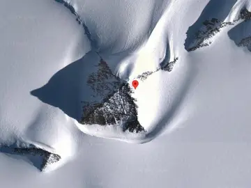 Nunatak en las montañas Ellsworth en la Antártida Nunatak en las montañas Ellsworth en la Antártida