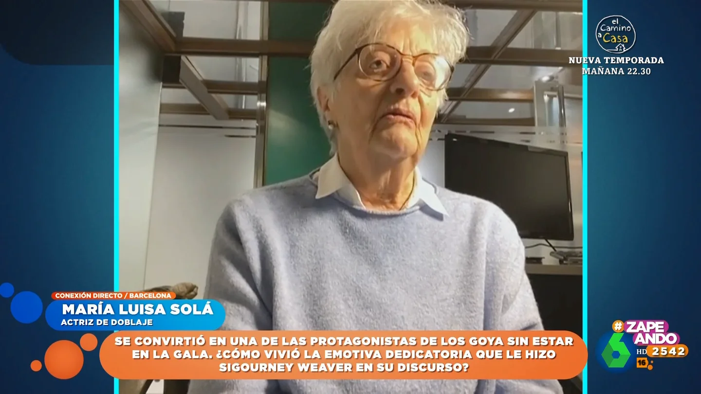 María Luisa Solá, dobladora de Sigourney Weaver, tras su gesto en los Goya: "Ha dado visibilidad a la profesión" María Luisa Solá, dobladora de Sigourney Weaver, tras su gesto en los Goya: "Ha dado visibilidad a la profesión"