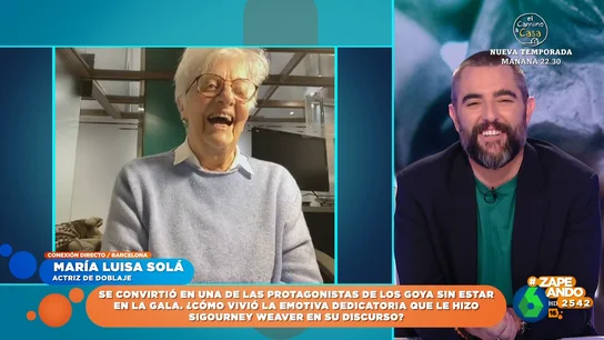 La dobladora de Sigourney Weaver desvela en Zapeando su curiosa conexión con Dani Mateo La dobladora de Sigourney Weaver desvela en Zapeando su curiosa conexión con Dani Mateo