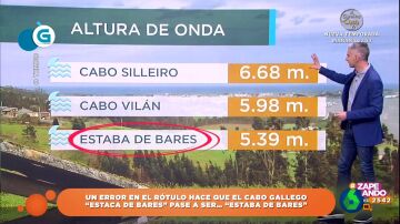El divertido error en un rótulo de la televisión gallega que 'renombra' el cabo Estaca de Bares