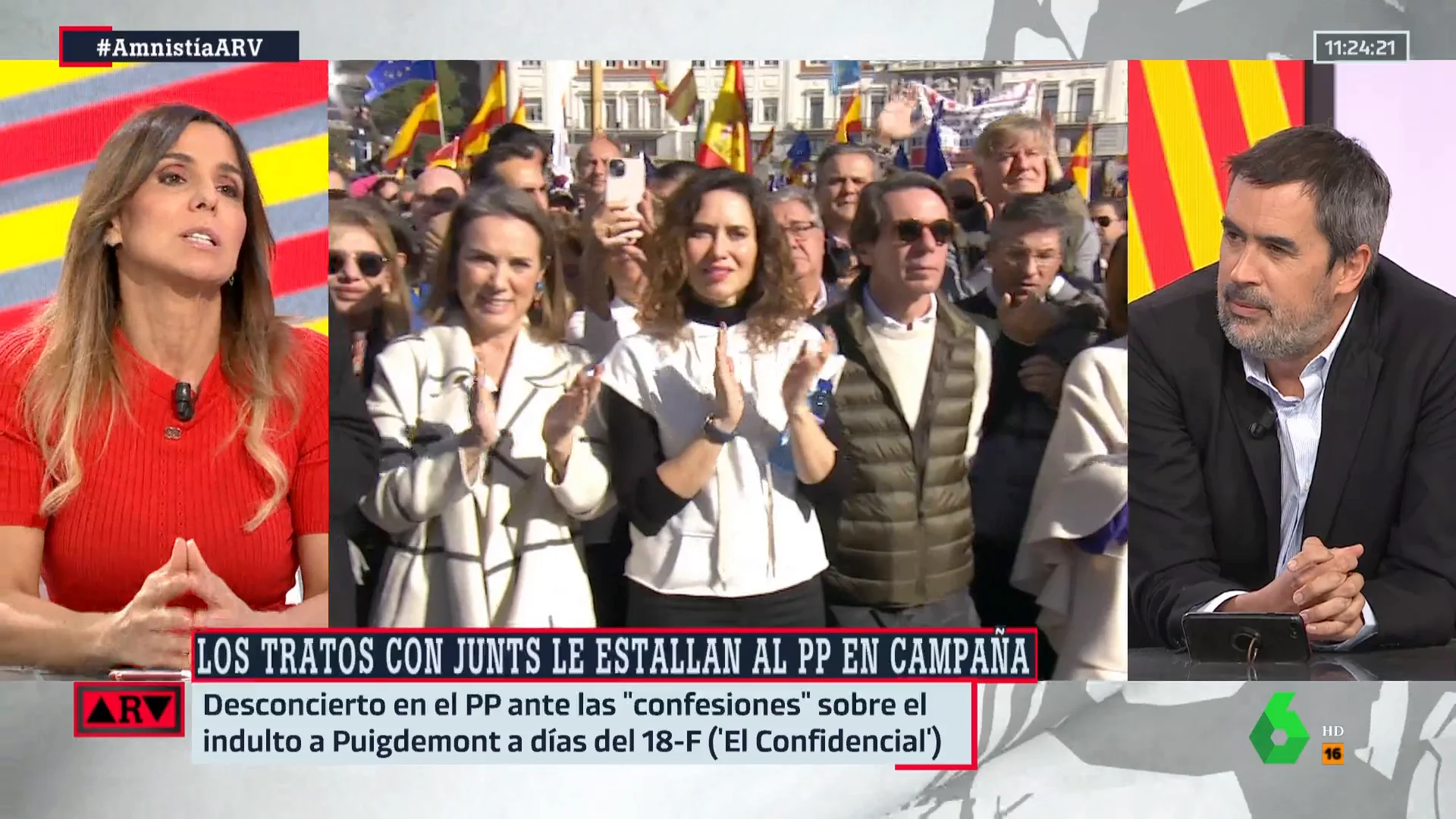ARV La crítica de Carlos E. Cué al giro del PP sobre Puigdemont: "Le han llamado terrorista y con un terrorista no te reconcilias"