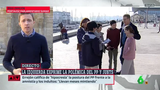 Errejón califica de "hipocresía" la postura del PP frente a la amnistía: "Llevan meses mintiendo" Errejón califica de "hipocresía" la postura del PP frente a la amnistía: "Llevan meses mintiendo"