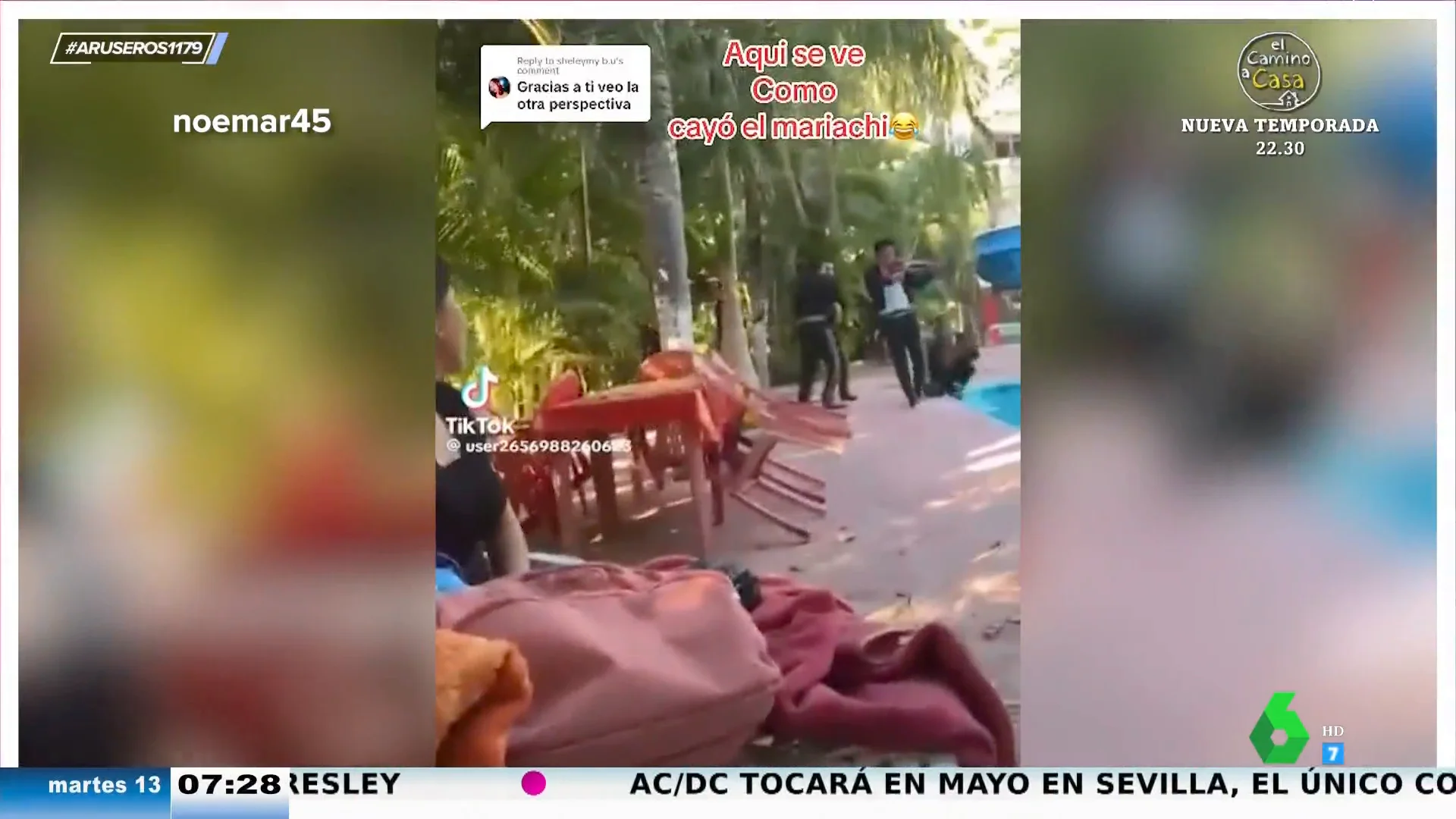 El vídeo viral del mariachi que se cae a la piscina en plena serenata acumula 54 millones de visualizaciones