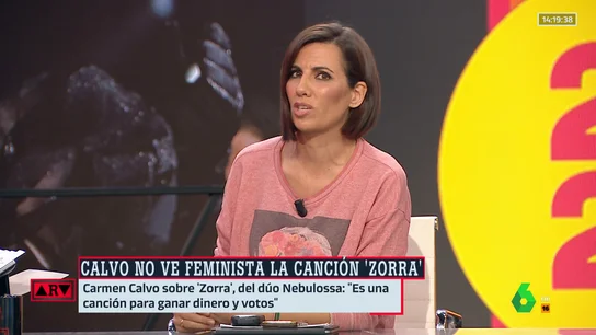 La reacción de Ana Pastor a las declaraciones de Carmen Calvo sobre 'Zorra': "El feminismo se intenta defender en todas partes" La reacción de Ana Pastor a las declaraciones de Carmen Calvo sobre 'Zorra': "El feminismo se intenta defender en todas partes"