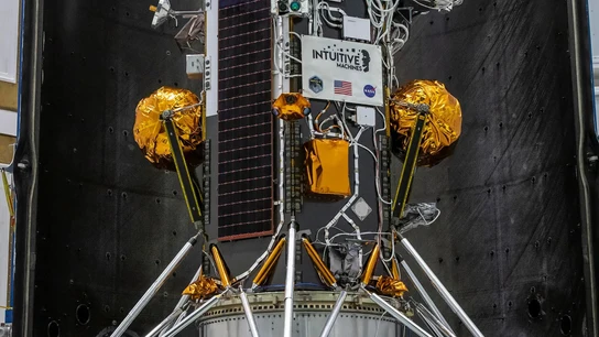 Odiseo busca aterrizar en la Luna para llevar experimentos de la NASA Odiseo busca aterrizar en la Luna para llevar experimentos de la NASA