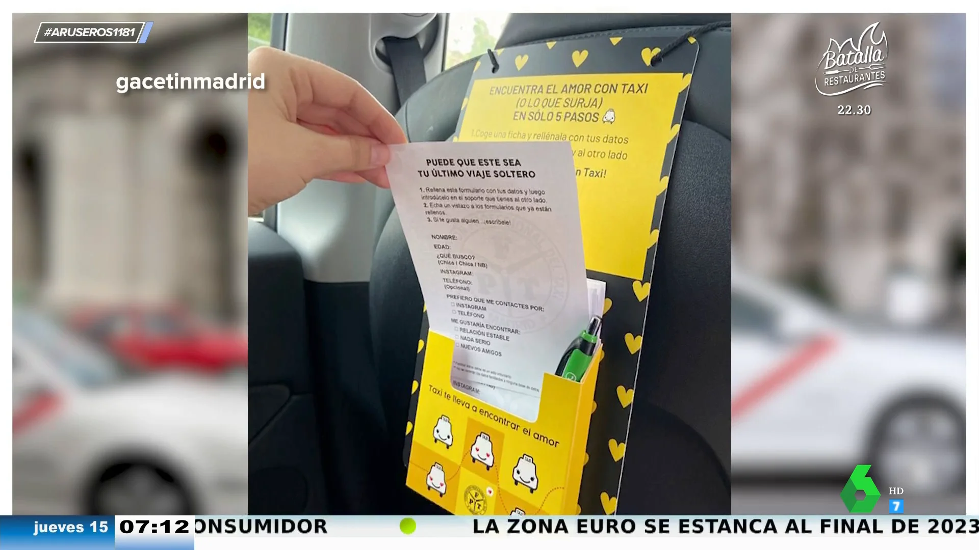 Los taxis de Madrid te ayudan a encontrar pareja con una curiosa iniciativa: "Tu último viaje soltero"