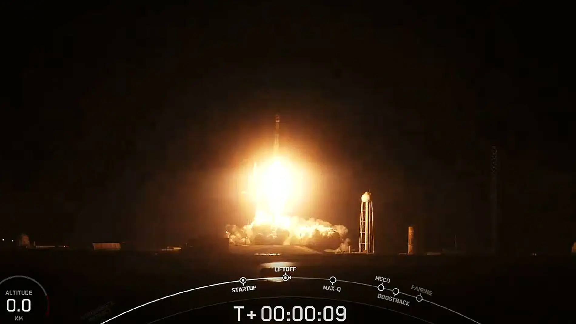 Lanzamiento de la misión IM-1 en un cohete de SpaceX