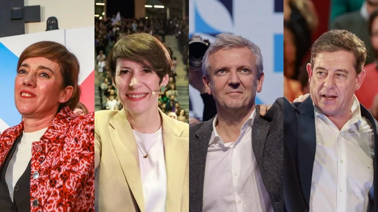 Los principales candidatos a la Xunta de Galicia en el cierre de campaña para el 18F Los principales candidatos a la Xunta de Galicia en el cierre de campaña para el 18F
