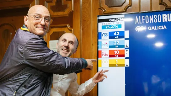 El líder de Democracia Ourensana, Gonzalo Pérez Jácome, y su cabeza de lista, Armando Ojea El líder de Democracia Ourensana, Gonzalo Pérez Jácome, y su cabeza de lista, Armando Ojea