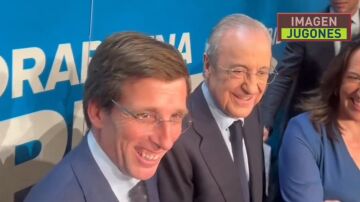 La broma entre Florentino Pérez y Almeida sobre Mbappé: "Ya le he dicho que viene al Atleti"