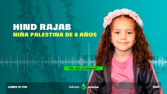 La llamada desesperada de auxilio de la pequeña Hind, asesinada en Gaza: "Venid a buscarme, por favor" La llamada desesperada de auxilio de la pequeña Hind, asesinada en Gaza: "Venid a buscarme, por favor"