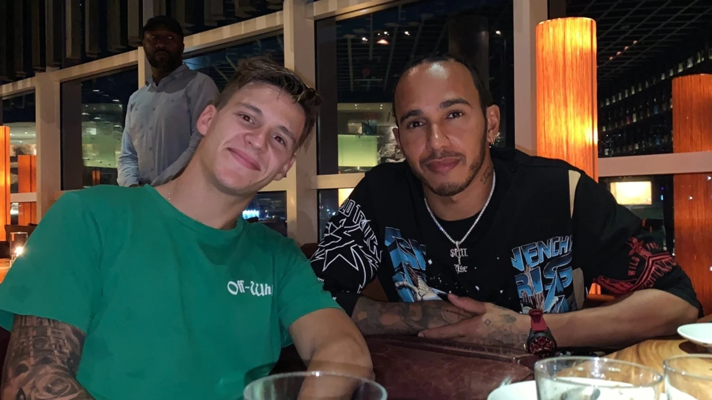 Fabio Quartararo y Lewis Hamilton Fabio Quartararo y Lewis Hamilton