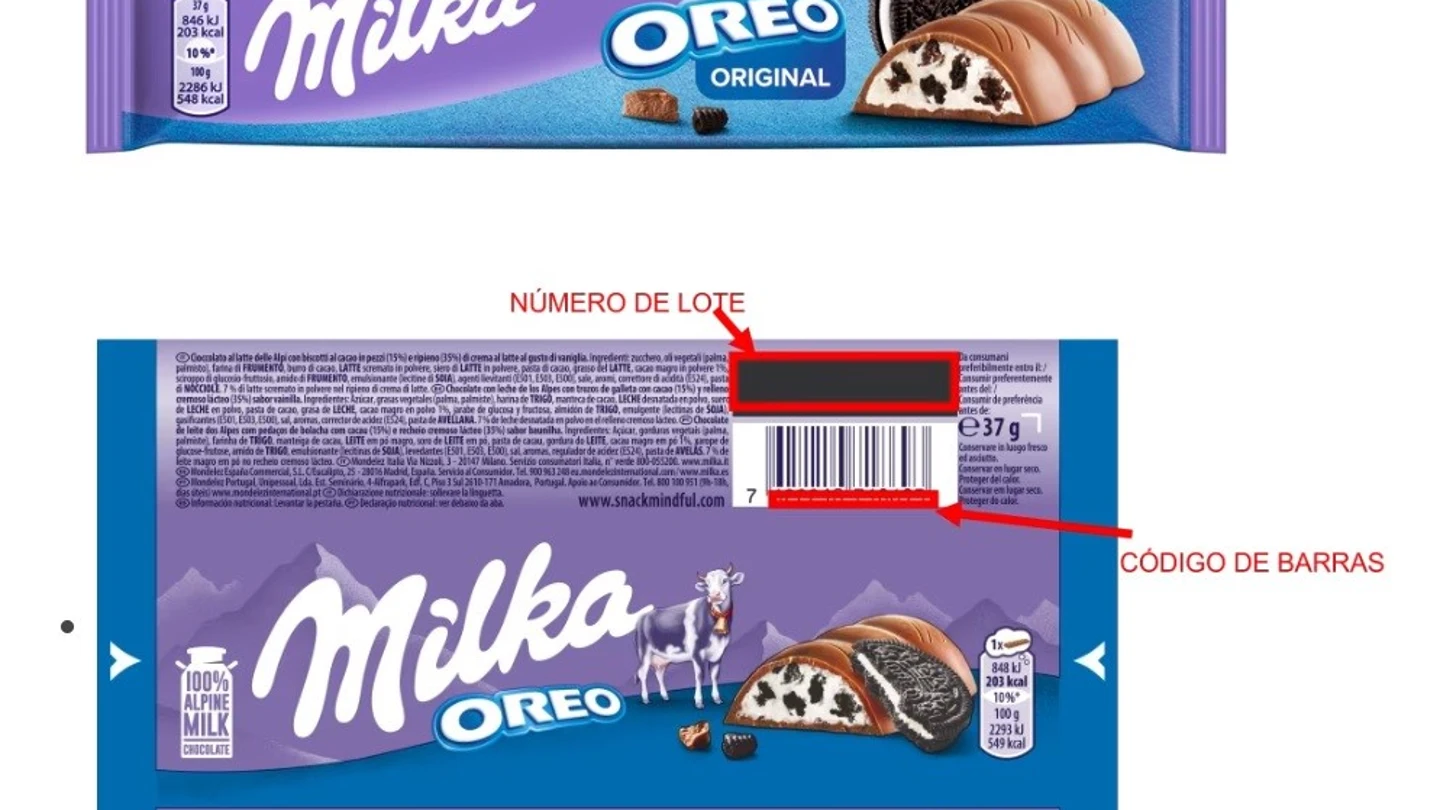 Alerta por la posible presencia de fragmentos de plástico en una barrita de chocolate Alerta por la posible presencia de fragmentos de plástico en una barrita de chocolate