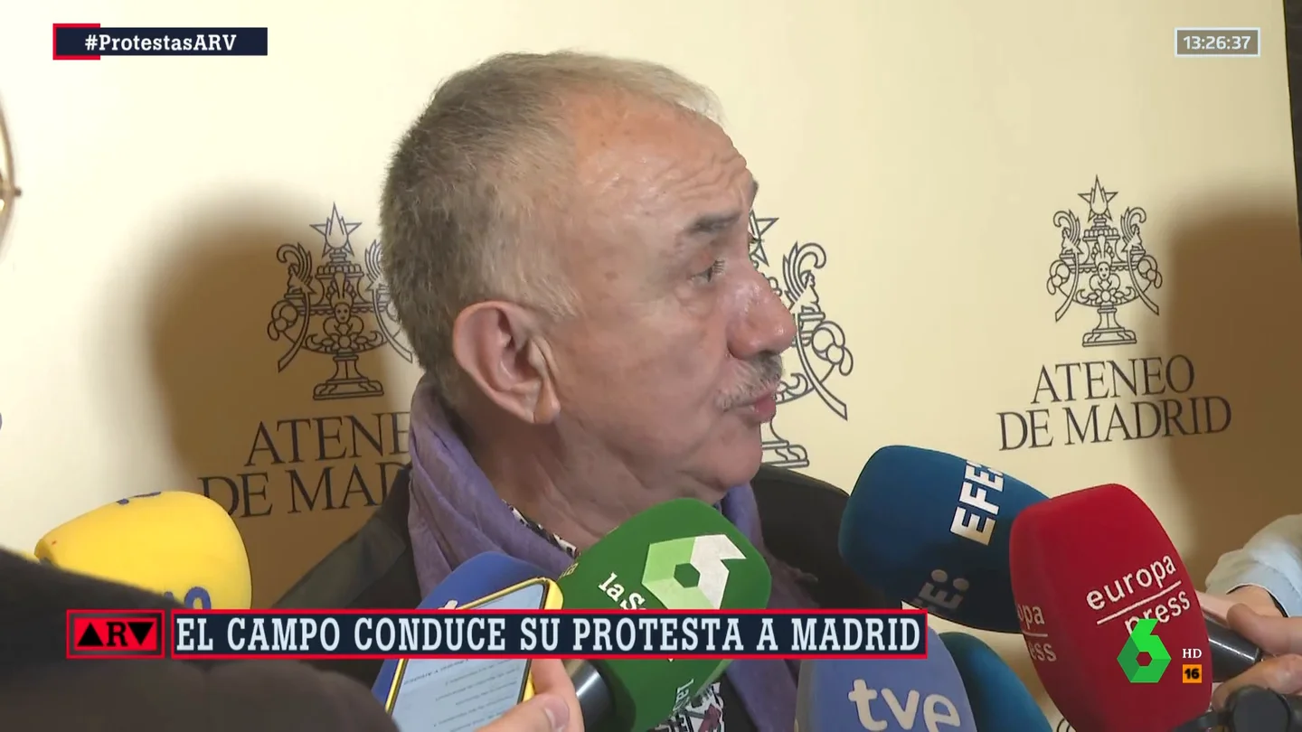 Pepe Álvarez califica de "innecesaria" la gran tractorada convocada este miércoles en Madrid Pepe Álvarez califica de "innecesaria" la gran tractorada convocada este miércoles en Madrid