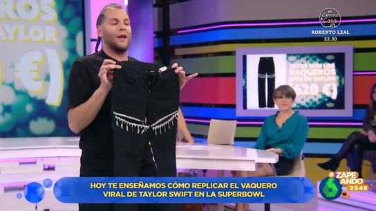 Eduardo Navarrete enseña cómo recrear los pantalones joya que Taylor Swift en la final de la Super Bowl Eduardo Navarrete enseña cómo recrear los pantalones joya que Taylor Swift en la final de la Super Bowl