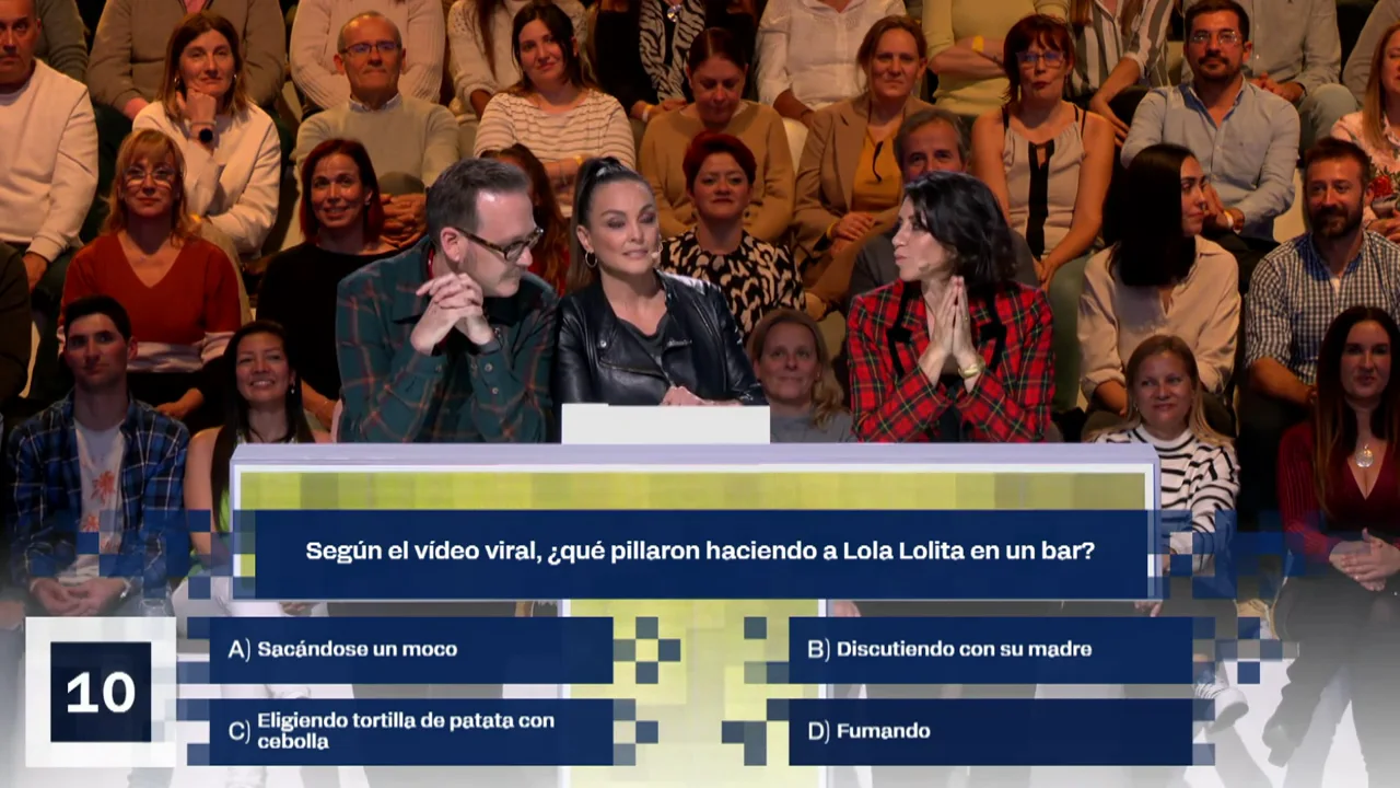 Lola Lolita llega 'al rescate' de Joaquín Reyes, Mónica Carrillo y Alicia Borrachero en Generación TOP: "Me sabe a humo, me sabe a humo..."