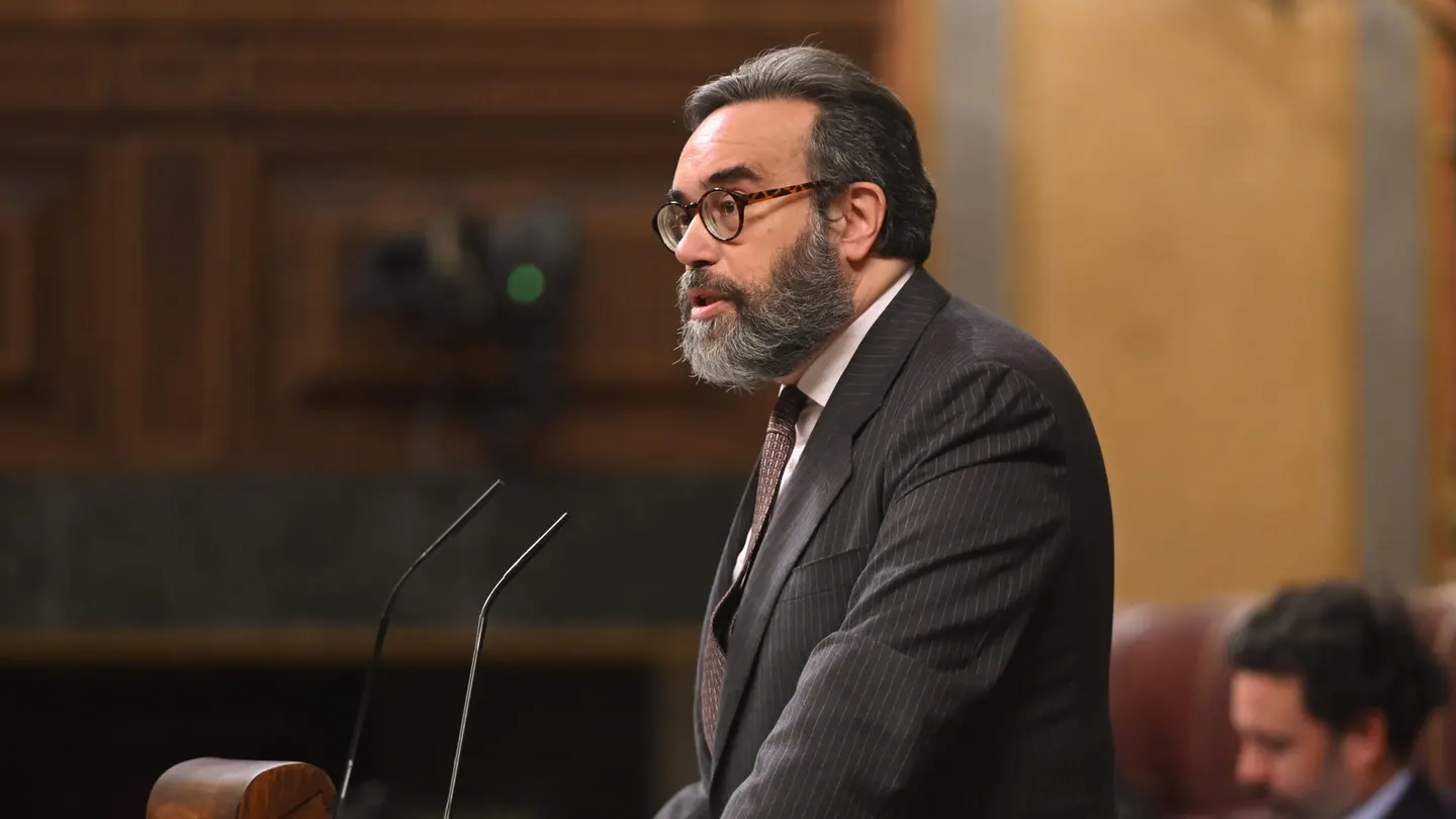 El diputado de Vox José María Sánchez interviene en el Congreso El diputado de Vox José María Sánchez interviene en el Congreso