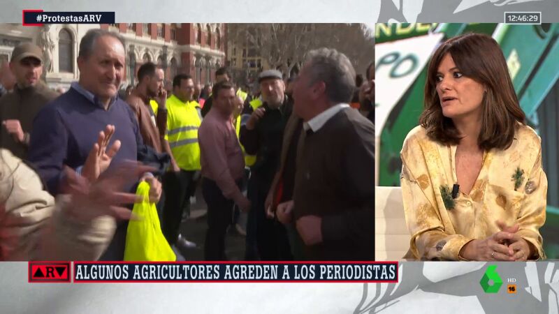 ARV "Se le veía con miedo": Pilar Gómez denuncia la agresión a María Lamela en plena protesta de los agricultores