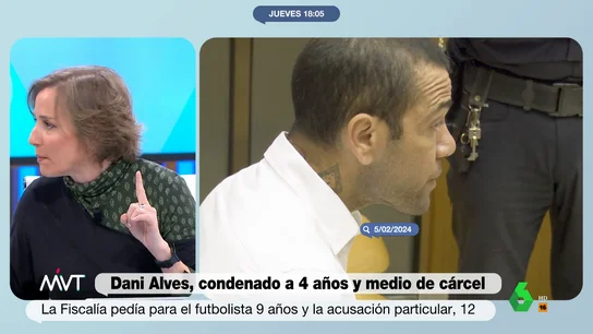 Tania Sánchez estalla en el tenso debate sobre la sentencia a Alves Tania Sánchez valora la sentencia a Dani Alves por violación y defiende la influencia de la ley del 'solo sí es sí' en un tenso debate con Beatriz de Vicente y Juande Colmenero que se puede ver en este vídeo de Más Vale Tarde.