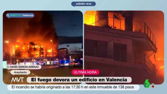 M&aacute;s Vale Tarde conecta con el arquitecto David Garc&iacute;a-Asenjo para analizar los detalles del incendio de un edificio en Valencia. En este v&iacute;deo, analiza las posibles causas de que se haya extendido tan r&aacute;pido y si hay riesgo de colapso.
