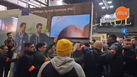 Disturbios en el Salón de Agricultura de París