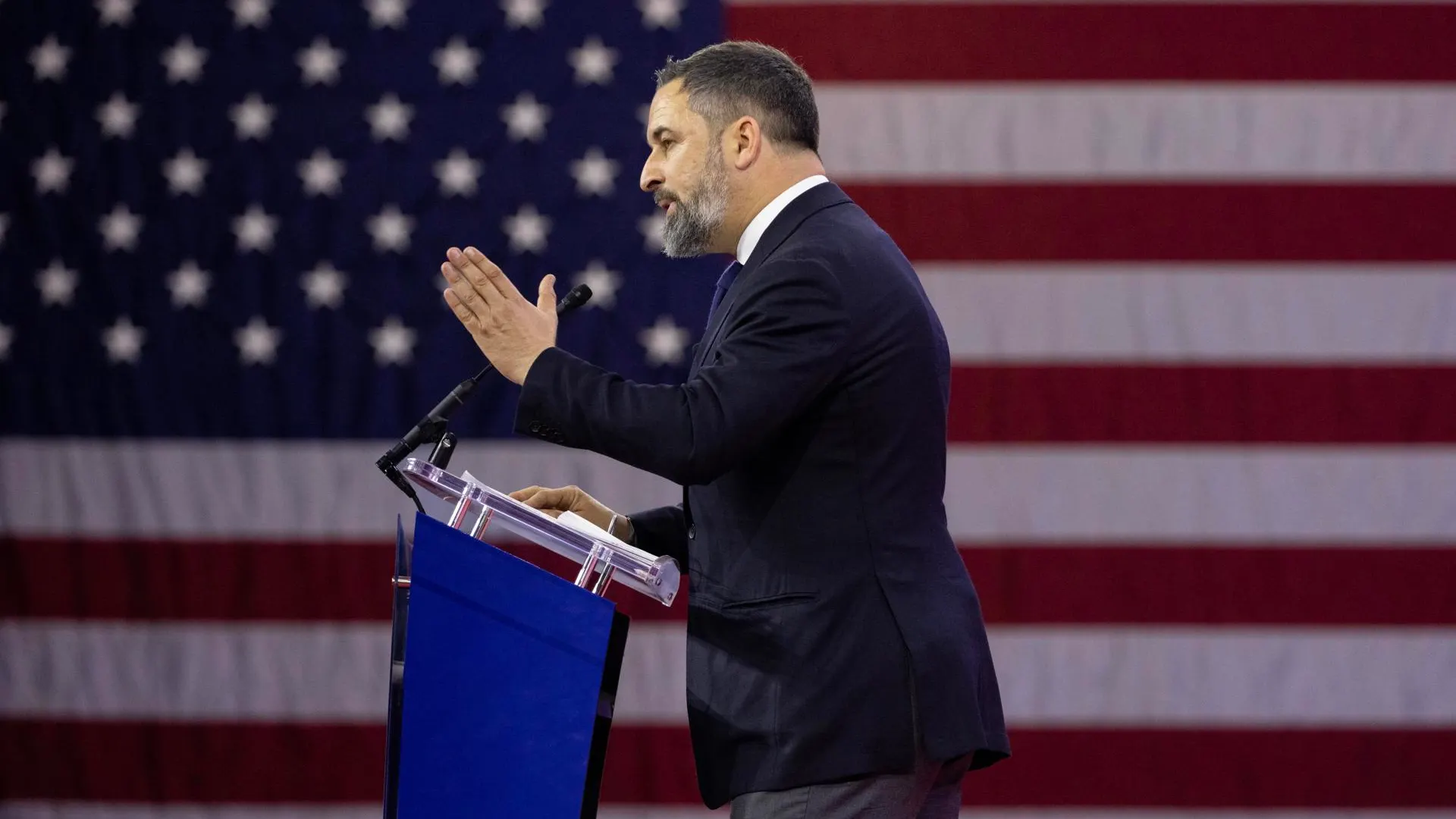 Santiago Abacal durante su intervención en Estados Unidos