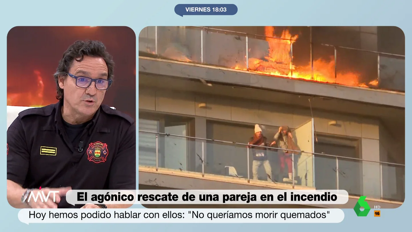 Un bombero explica por qué la pareja salvada in extremis del incendio de Valencia estaba muy abrigada Un bombero explica por qué la pareja salvada in extremis del incendio de Valencia estaba muy abrigada