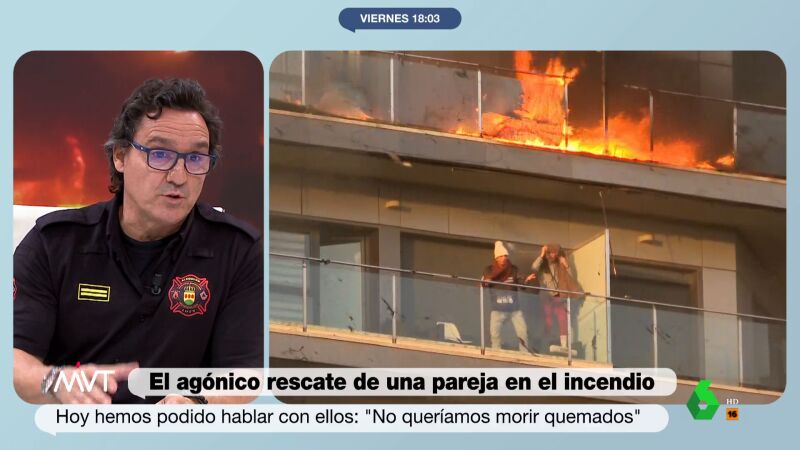 Un bombero explica por qué la pareja salvada in extremis del incendio de Valencia estaba muy abrigada