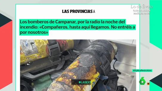 Algunos bomberos llegaron a despedirse en el incendio de Valencia Algunos bomberos llegaron a despedirse en el incendio de Valencia