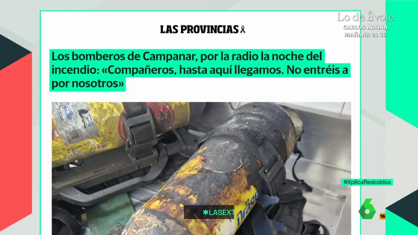 Algunos bomberos llegaron a despedirse en el incendio de Valencia Algunos bomberos llegaron a despedirse en el incendio de Valencia
