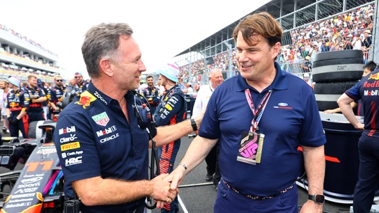 Christian Horner y Jim Farley, CEO de Ford Christian Horner y Jim Farley, CEO de Ford