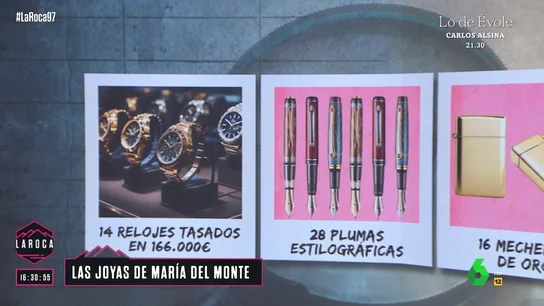 Relojes, carteras de lujo o joyas por valor de 100.000 euros: así es el botín del robo en casa de María del Monte Relojes, carteras de lujo o joyas por valor de 100.000 euros: así es el botín del robo en casa de María del Monte