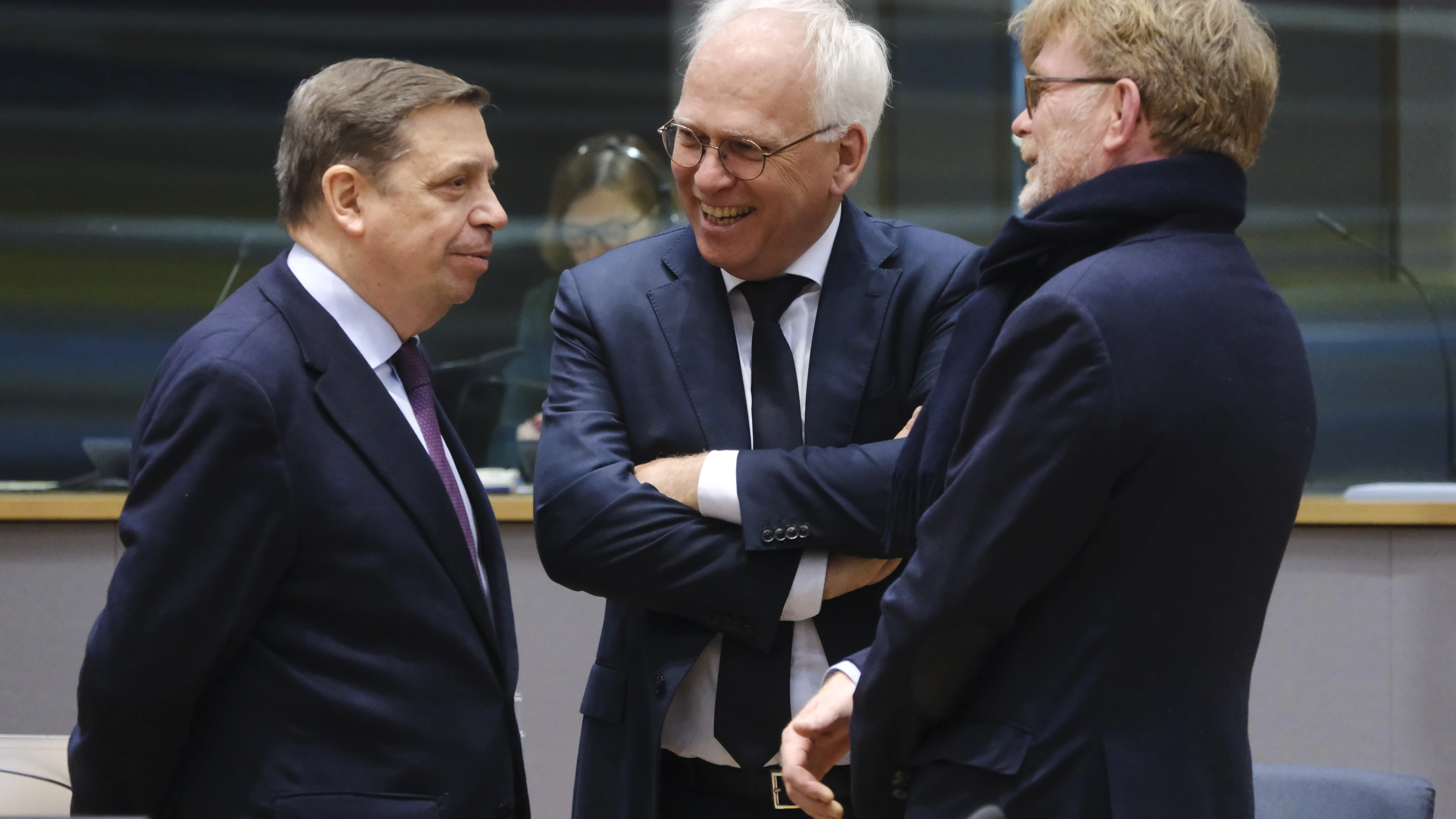 Luis Planas, durante la reunión de ministros de Agricultura europeos celebrada en Bruselas