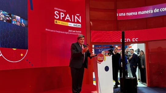 El ministro para la Transformación Digital y de la Función Pública, José Luis Escrivà, en el MWC. El ministro para la Transformación Digital y de la Función Pública, José Luis Escrivà, en el MWC.