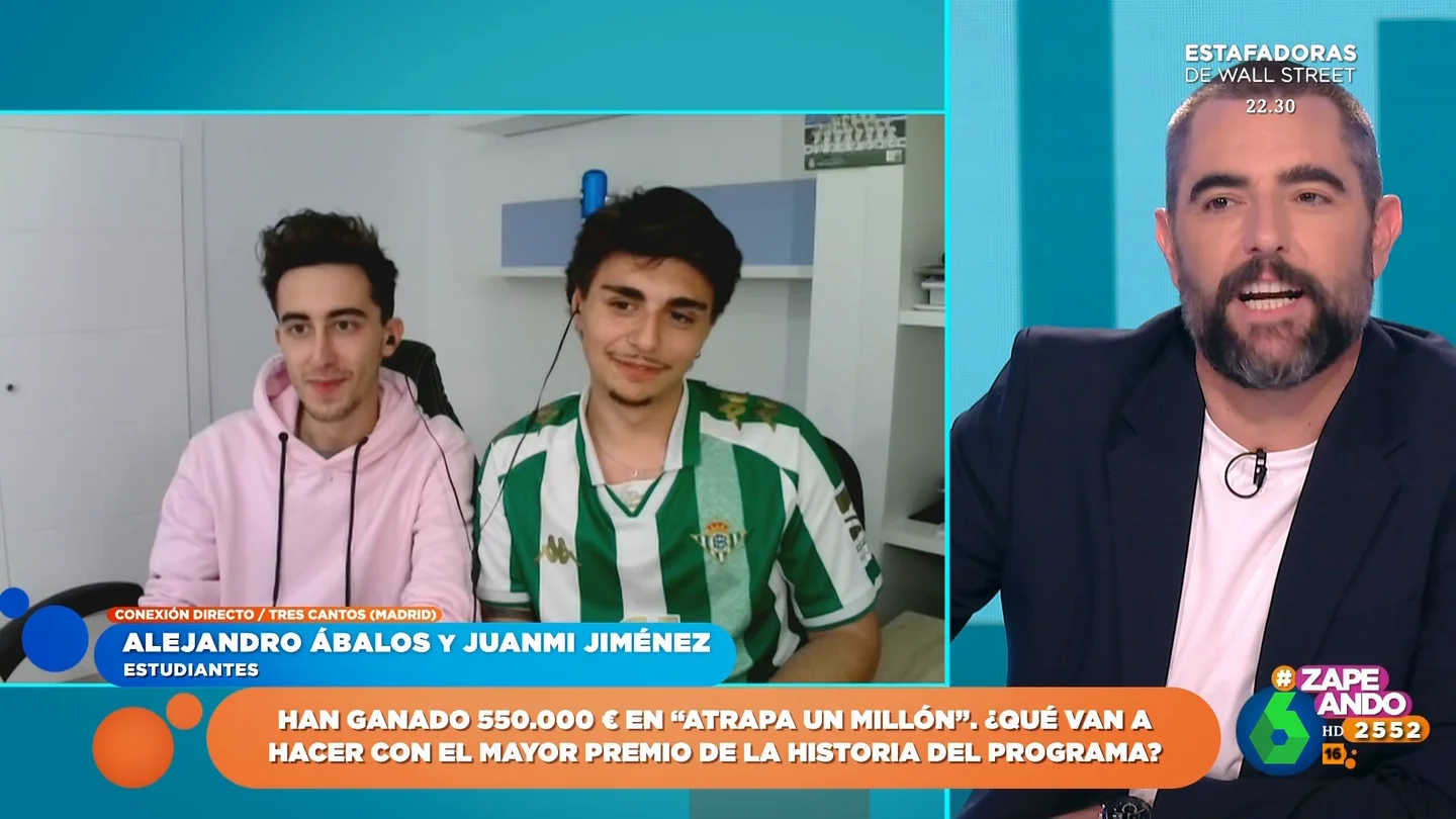 Alejandro y Juanmi, ganadores del premio de Atrapa un millón, confiesan cuál fue su primer gasto Alejandro y Juanmi, ganadores del premio de Atrapa un millón, confiesan cuál fue su primer gasto