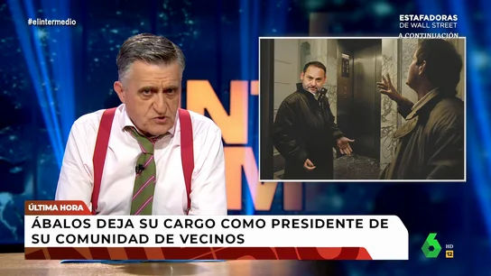 El mensaje de Wyoming a Ábalos tras no dejar su acta de diputado "Abandona... su equipo de futbito" y "lo deja... el tabaco" son algunas de las 'exclusivas' de Ábalos que da Wyoming en este vídeo de El Intermedio tras su dimisión como presidente de la Comisión de Interior, pero sin dejar su acta de diputado.