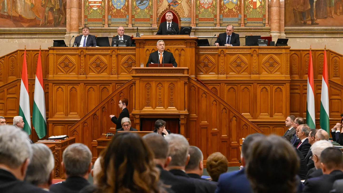 El primer ministro húngaro, Viktor Orban, comparece en el parlamento húngaro El primer ministro húngaro, Viktor Orban, comparece en el parlamento húngaro