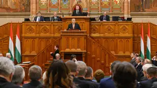 El primer ministro húngaro, Viktor Orban, comparece en el parlamento húngaro