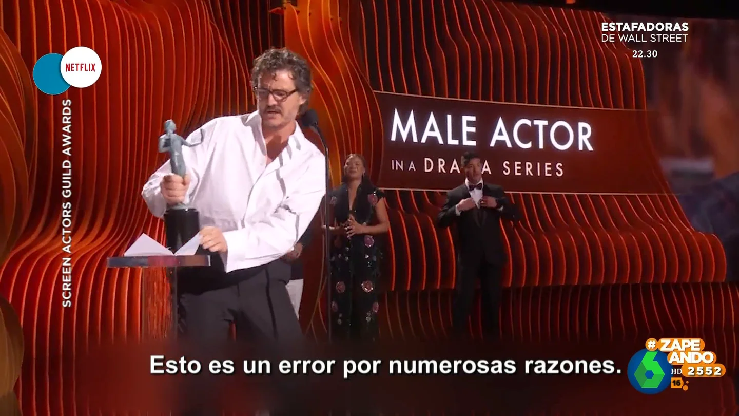 La divertida confesión de Pedro Pascal al recoger su premio a mejor actor en los SAG Awards La divertida confesión de Pedro Pascal al recoger su premio a mejor actor en los SAG Awards